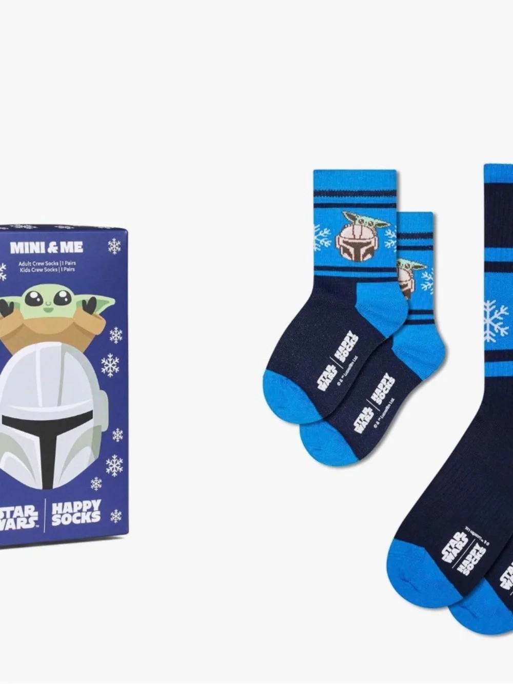 Star Wars Happy Socks Mini & Me crew Socks - 1 pair Adult and 0-12 months socks